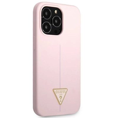 Futrollë telefoni Guess Straight për iPhone 13 Pro / 13 6.1", rozë