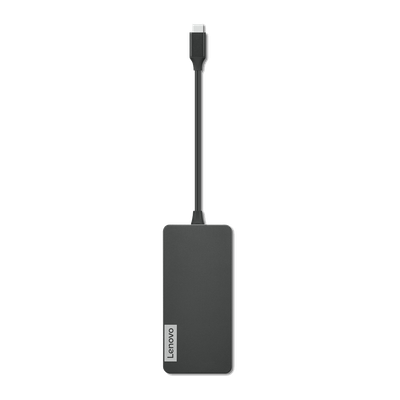 USB-C хаб Lenovo 7 во 1 GX90T77924, докинг станица, сива