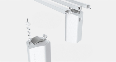 Motor perdeje smart Yeelight Curtain Opener Twin Motor, për shinë C, bateri 6600mAh, i bardhë