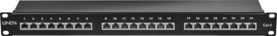 Patch panel Lindy Cat.6, 24 porta, STP, 1U, i zi