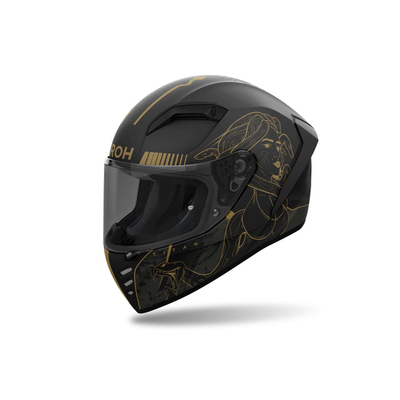 Helmetë integrale Airoh Connor Titan, termoplastike HRT, ECE 22.06, mat e zezë gri ari, L