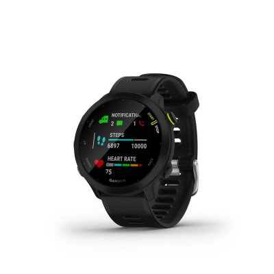 Smartwatch Garmin Forerunner 55, GPS, rezistent ndaj ujit 5 ATM, i zi
