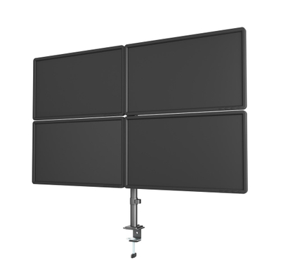 Носач за монитори Gembird Adjustable Desktop, 4 екрани 13-32\", вртлив, црн