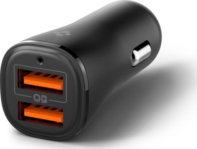 Автомобилски полнач Spigen Essential EV302, 30W, 2x USB A, црн