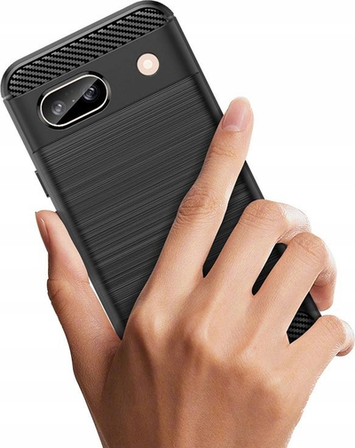 Mbulesë telefoni Google Pixel 8a, TPU fleksibël, antirrëshqitëse, e zezë