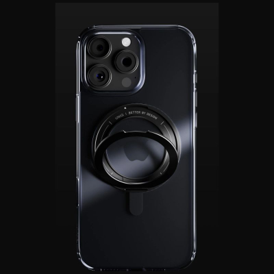 Маска Uniq Swivix за iPhone 16 Pro Max, држач 360°, магнетна, црна
