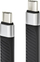 Kabllo USB Techly ICOC-USBC-FL-U4, USB4 Gen 2x2, 0.12m, e zezë