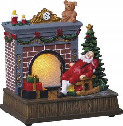 Dekor Krishtlindjesh Fééric Christmas Town Oxhak, 18 LED, 16 x 11 x 16 cm, shumëngjyrësh