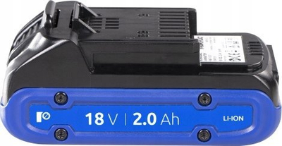 Bateri Li-ion Rawplug 18V, 2.0Ah, blu e zezë