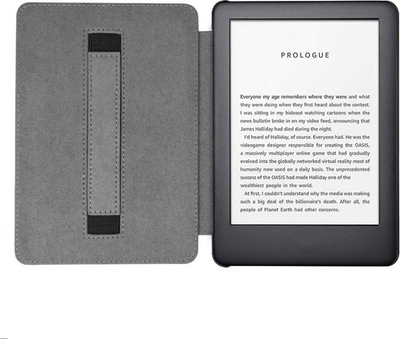 Këllëf me dorezë për Amazon Kindle 10 2019, mbyllje me magnet, ndezje automatike, blu