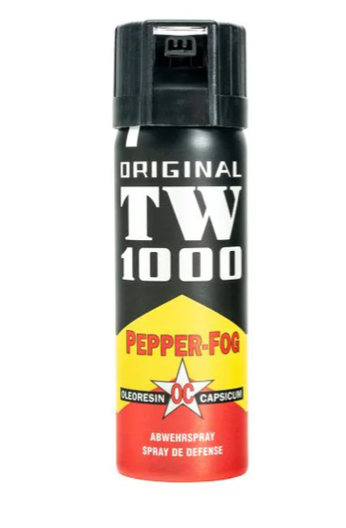 Sprej mbrojtës TW 1000 PEPPER FOG, 63ml, efekt re, i zi