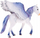 Figurinë dekorative Jokomisiada Fairy Horse Moon Pegasus ZA5020, plastikë, me shkëlqim, vjollcë e bardhë