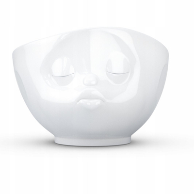Pjatë e thellë porcelani Tassen Kissing Face, 16 Oz, e bardhë