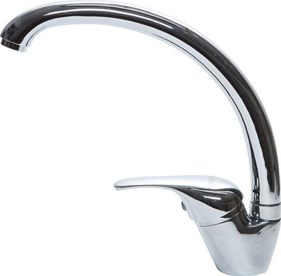 Rubinet kuzhine Thema Lux DF2207C, me një levë, ngjyrë krom, i argjendtë
