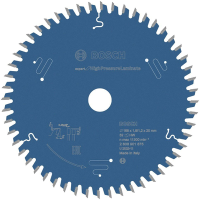 Teh rrethor Bosch Accessories 2608901875, 52 dhëmbë, për laminate