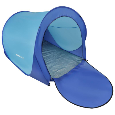 Çadër plazhi Enero Camp Windbreak 2, që çohet vetë, me mbrojtje nga dielli (UV), blu