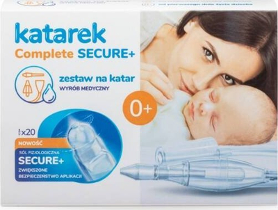 Set për hundë Katarek Complete Safe+, solucion fiziologjik 0.9%, aspirator hunde, transparent