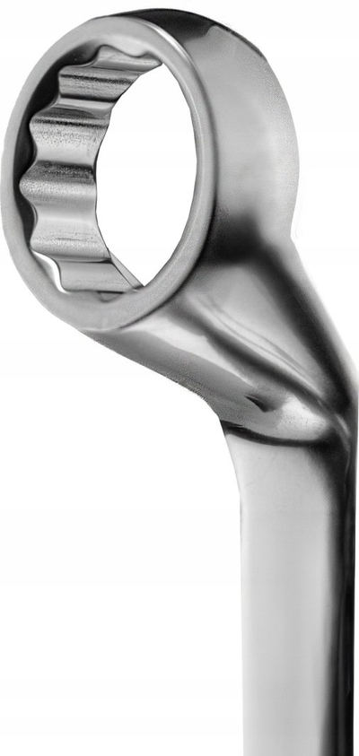 Çelës i kombinuar JCB, unazor i përkulur 75°, 22mm, argjendtë