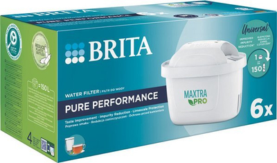 Filtër uji BRITA Maxtra Pro All-in-1, 6 copë në paketim, deri 150L, i bardhë