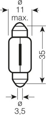 Авто сијалица Osram Ultra Life C5W 6418ULT, 12V, 5W, бела