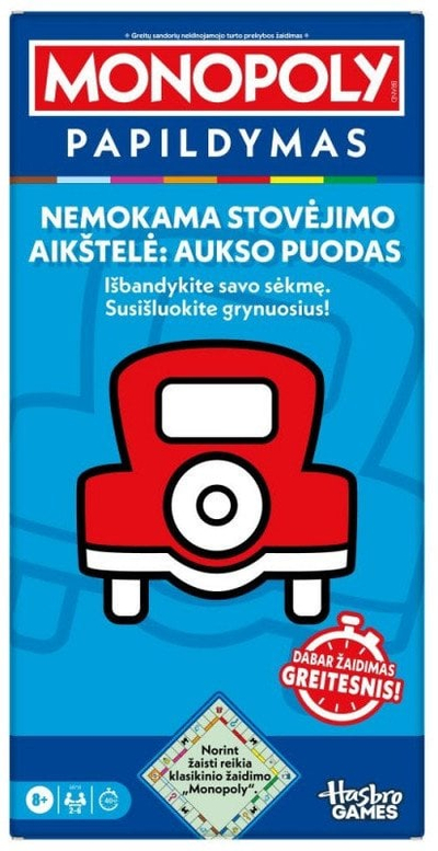 Lojë tavoline Monopoly Free Parking Jackpot, zgjerim, në lituanisht