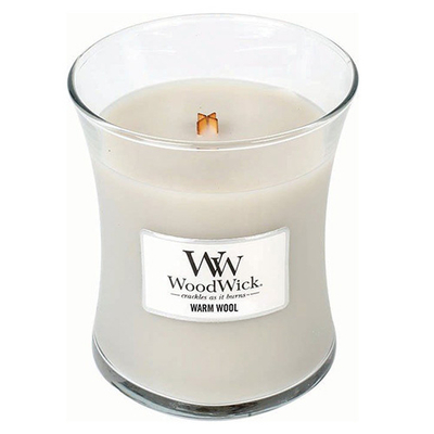 Qiri aromatik WoodWick Warm Wool, 275 g