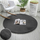 Tapet rrumbullak Strado Round Rug Rabbit, 90x90 cm, antirrëshqitës, gri e errët