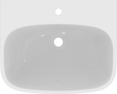 Lavabo Ideal Standard i.life A T470501, 600x480 mm, me vrimë rubineti, e bardhë