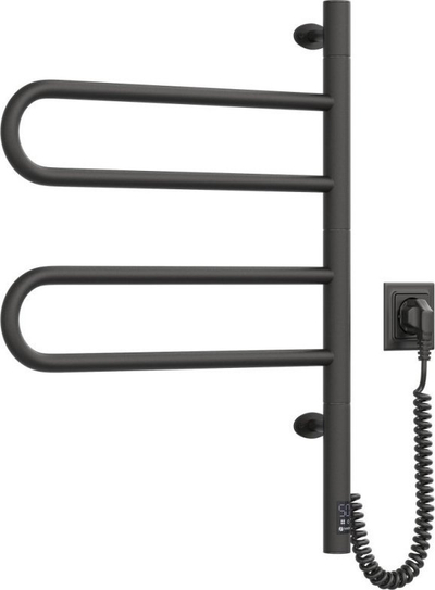 Ngrohës elektrik peshqirësh Navin Fouette Sensor, 480x600 mm, me termostat, i zi mat
