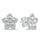 Set bizhuteri për femra Brilio Silver SET286W, vathë + qafore, i argjendtë