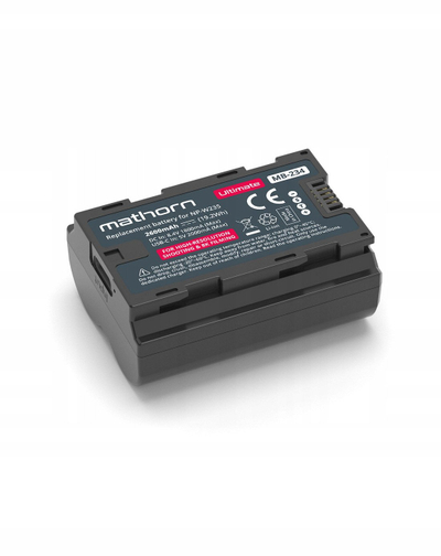 Bateri për kamerë Mathorn MB-234, në vend të Fujifilm NP-W235, 2600mAh, USB-C, e zezë