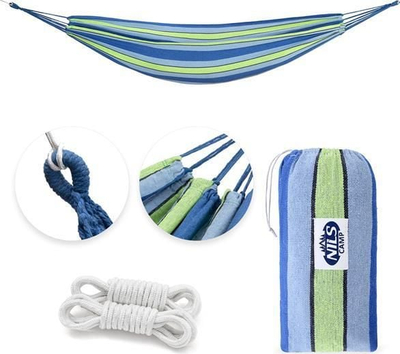 Hamak Nils Camp NC9003, 150 kg, blu jeshile