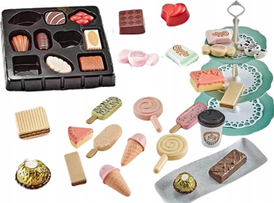 Set lodër Candy Shop Café, 50 copa, ëmbëlsira dhe torte, shumëngjyrësh