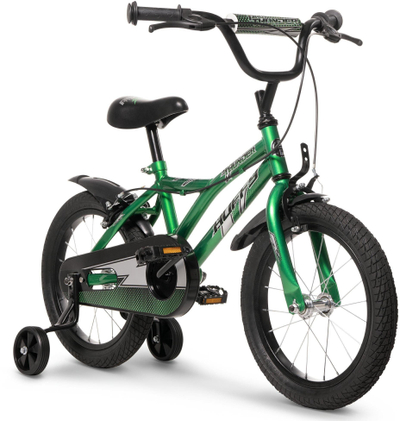 Biçikletë për kalama Huffy PRO Thunder 16", çelik alumini, jeshile