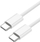 Kabllo karikimi Cubenest USB C në USB C, 60W, 1 m, 2 copë, e bardhë