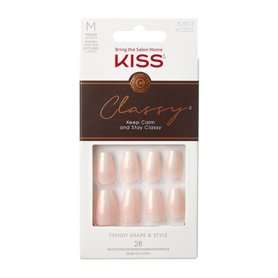 Thonj artificialë KISS Classy Nails Cozy Meets Cute, 28 copë