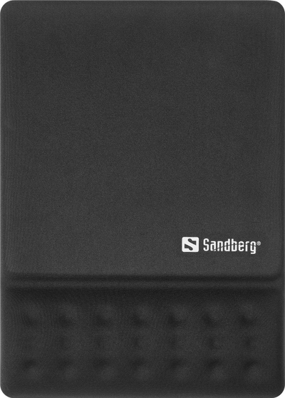 Mousepad Sandberg 520-38, me mbështetje për kyçin e dorës, i zi