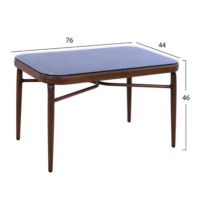 Set divanesh 4-pjesësh alumini, bambu kafe (HM5573), kaftë