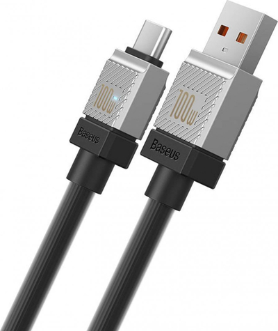 Kabllo USB Baseus CoolPlay CAKW000601, USB-A në USB-C, 1 m 100W, i zi
