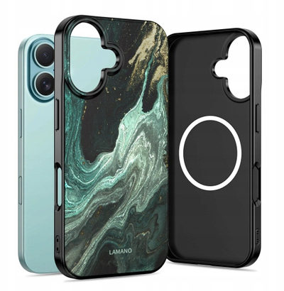 Kapak telefoni Tech-Protect Lamano MagSafe për iPhone 16, Aura Green, jeshile