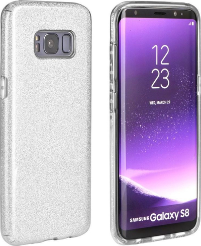 Këllëf telefoni Shining për Huawei P30 Lite, me shkëlqim, argjend