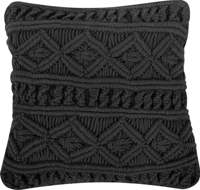 Set jastëkësh dekorativë MUDANYA, 2 copë, 45 x 45 cm, ngjyrë e zezë