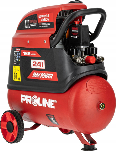 Kompresor pa vaj Proline P200005, 50L, 1500W 8 bar, i kuq