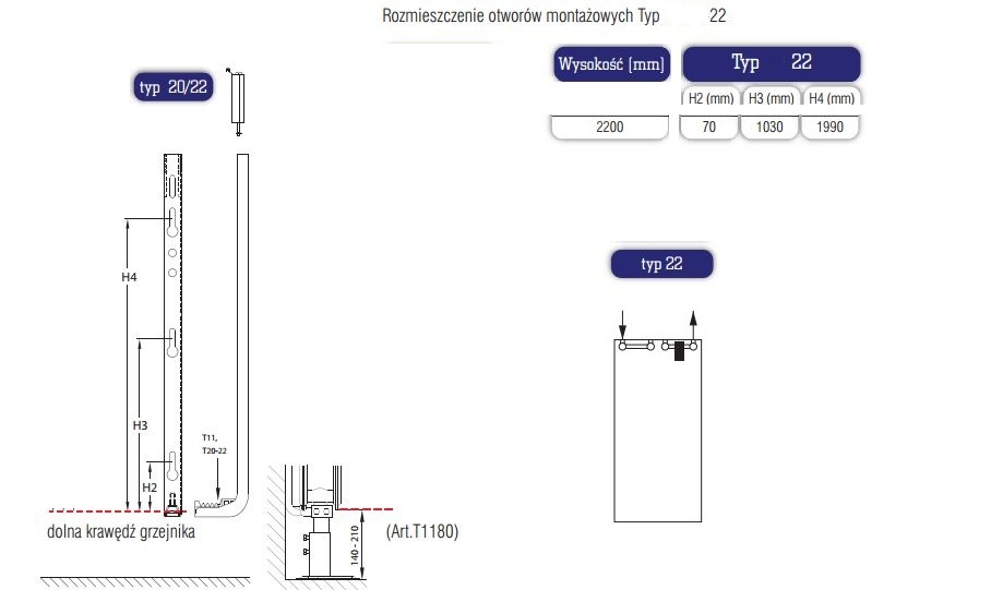 Radiator vertikal Stelrad Vertex Plan, 500 x 2200 mm, 2115 W, i bardhë 5