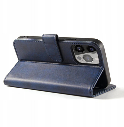 Mbulesë flip Hurtel për Samsung Galaxy S23, me magnet dhe portofol, funksion qëndrimi, blu