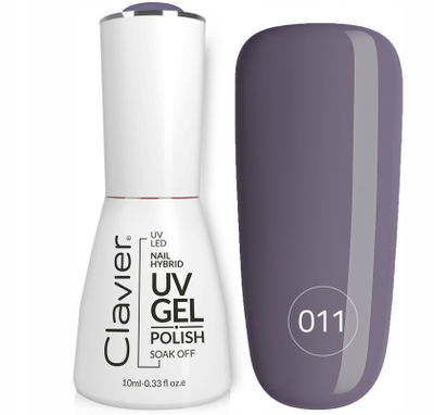 Llak xheli hibrid për thonj Clavier Luxury, 10ml, UV LED, ngjyrë vjollcë në gri