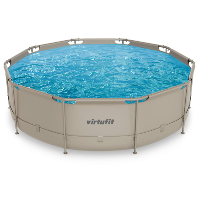 Pishinë kopshti VirtuFit Round Pool, 366 cm, me pompë filtri, bezhë