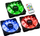 Set ventilatorë Meteor RGB-LED 120mm, 3 copë