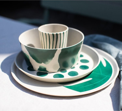 Set pjata Koziol Plate, 4 copë, plastikë, shumëngjyrëshe