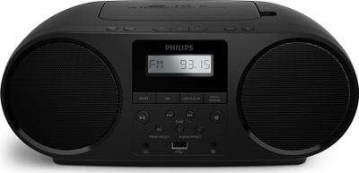 Radio CD portative Philips TAZ5000/10, Bluetooth, USB, e zezë